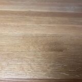 Vintage Dining Table Oval Chrome Solid Oak