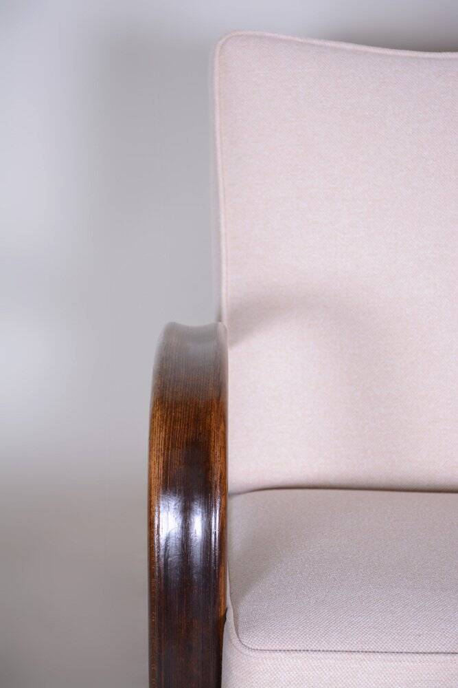Fauteuil en hêtre Art Déco modèle H-269 attribué à Jindrich Halabala pour Up Zavody, ancienne Tchécoslovaquie, années 1930.