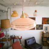 Pink and gold granite glass hanging