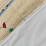 5x8 Cream & Beige Vintage Kilim Rug, 151x230Cm