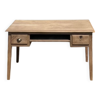 Bureau ancien en chêne massif brut