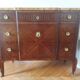 Wooden and marble chest of drawers