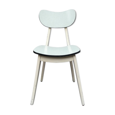 Chaise en formica vert d'eau