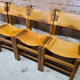 Set of 4 Maison Regain leather chairs