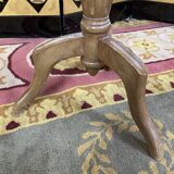 Tripod pedestal table with gallery and marble