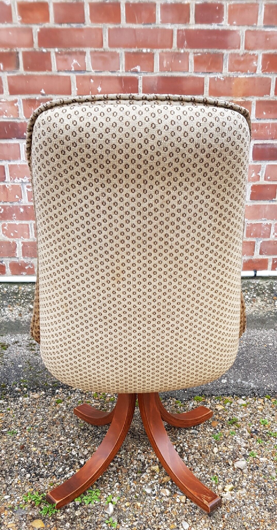 Serie de 6 chaises velours 1970