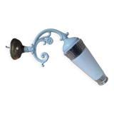 Wall lamp pale blue tulip glass diamond tip