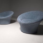 Pair of light blue Mushroom lounge chairs by Pierre Paulin for Artifort, 1960s