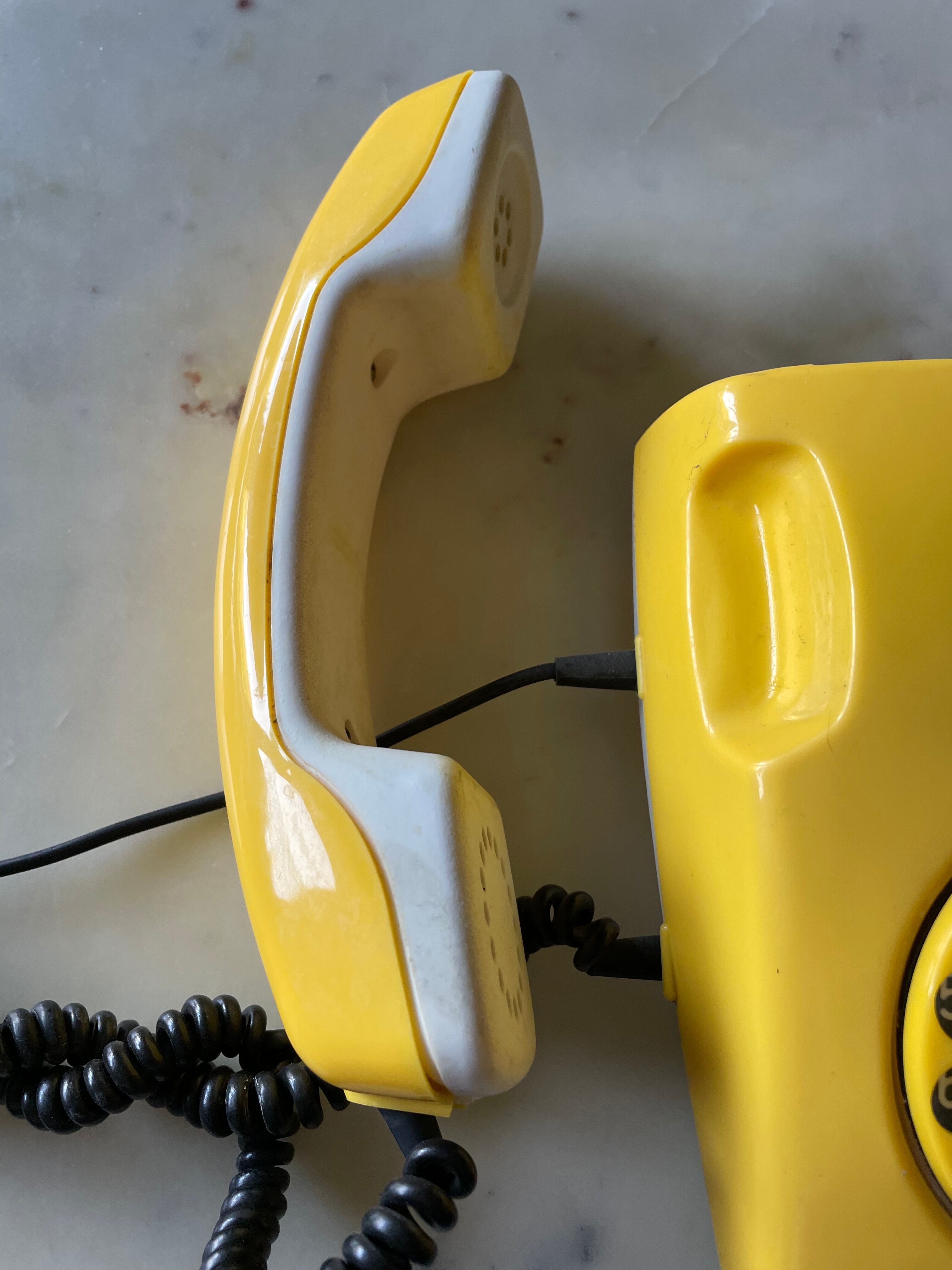 Yellow vintage phone