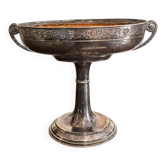 Antique Oval Basket Bowl Neo-Renaissance Silver-Plated Metal 19th Century