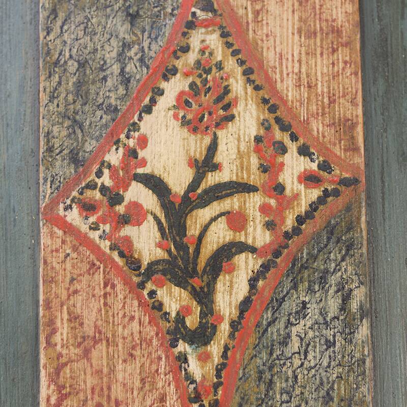 Painted Folk Art Bridal Cabinet 1846
