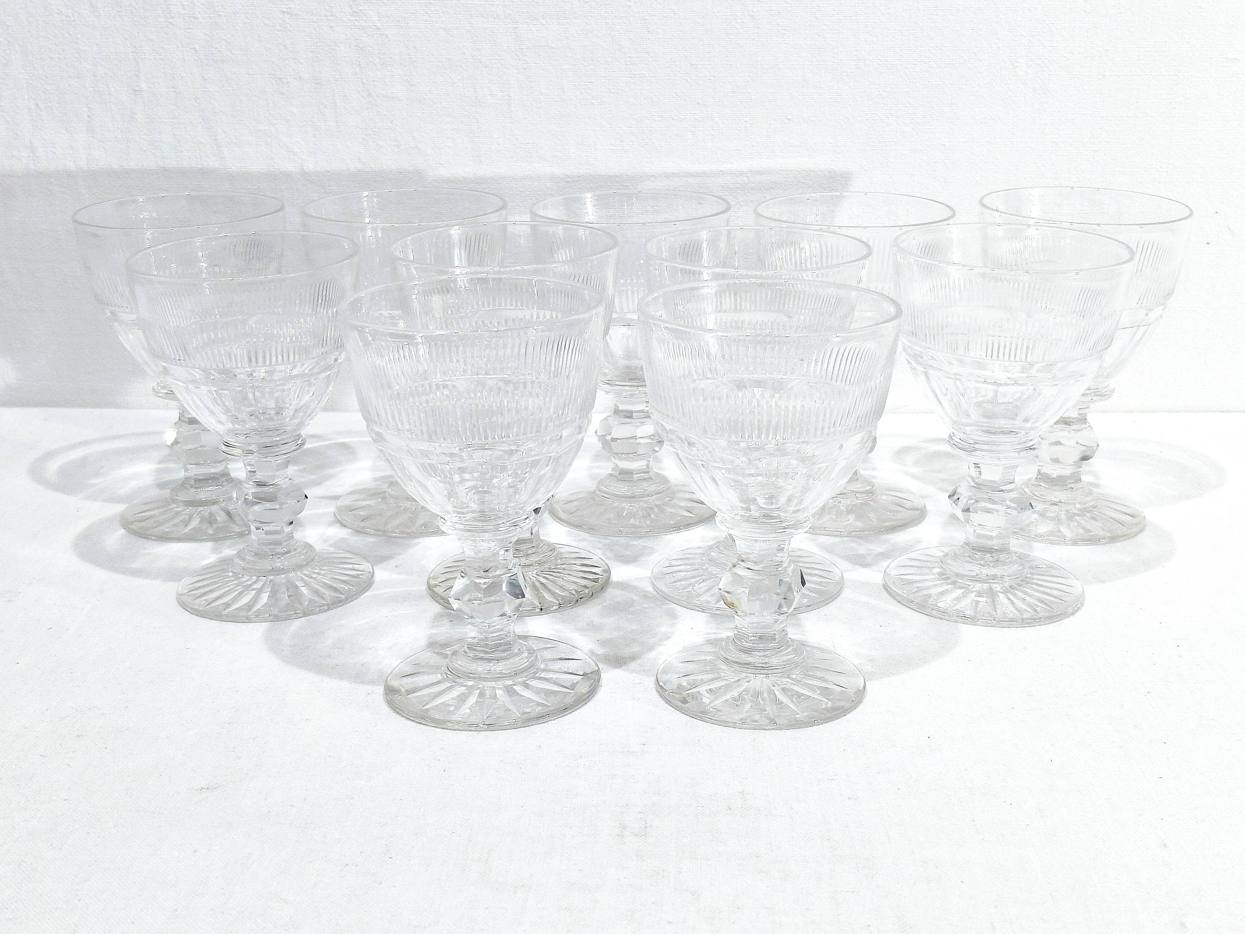 Baccarat - 11 red wine glasses catalogue 1841