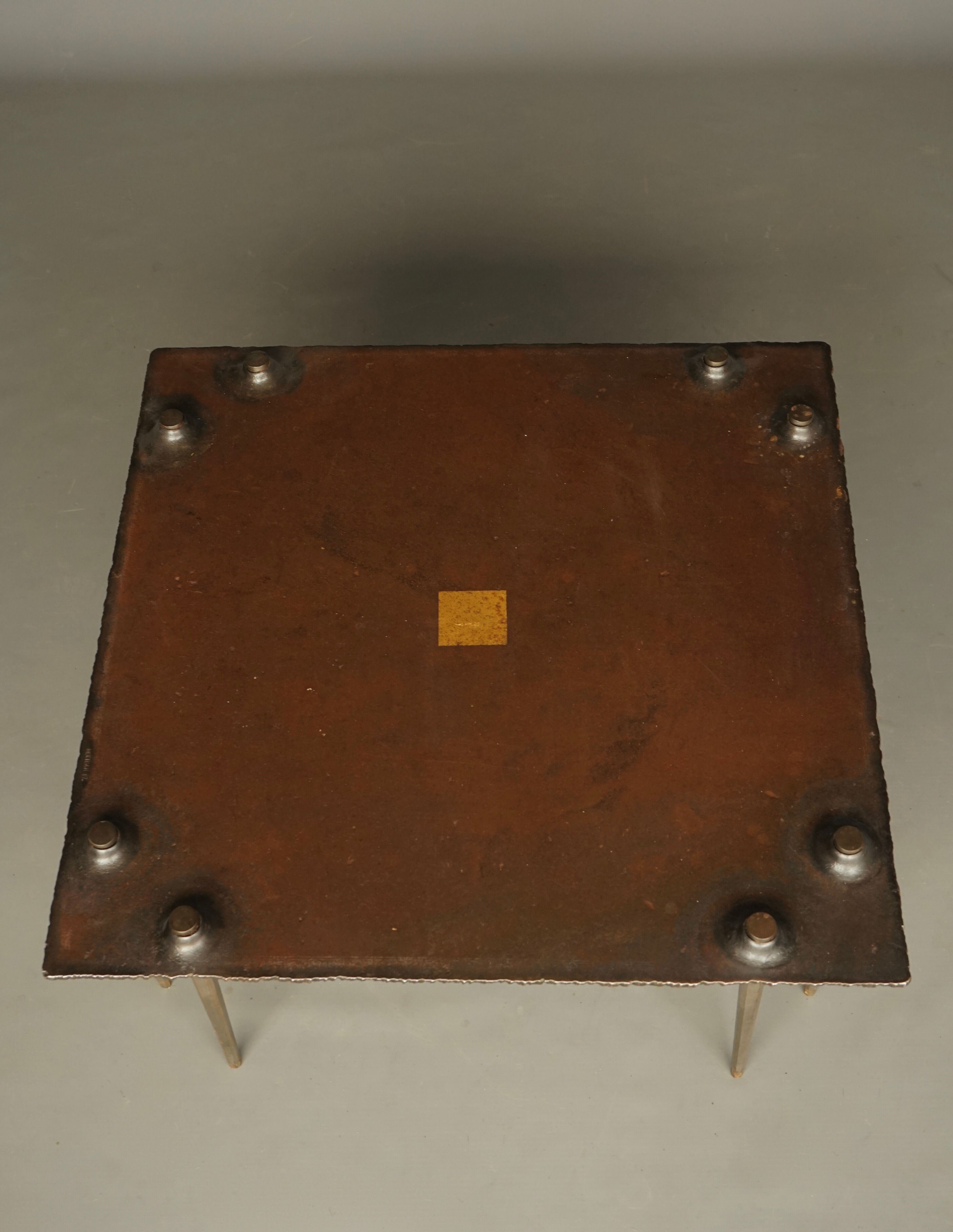 Idir Mecibah brutalist coffee table, Belgium 1997