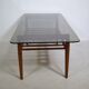 Mid-Century Design Teak Coffee Table with Smoked Glass by Möbel Mann, 1960s