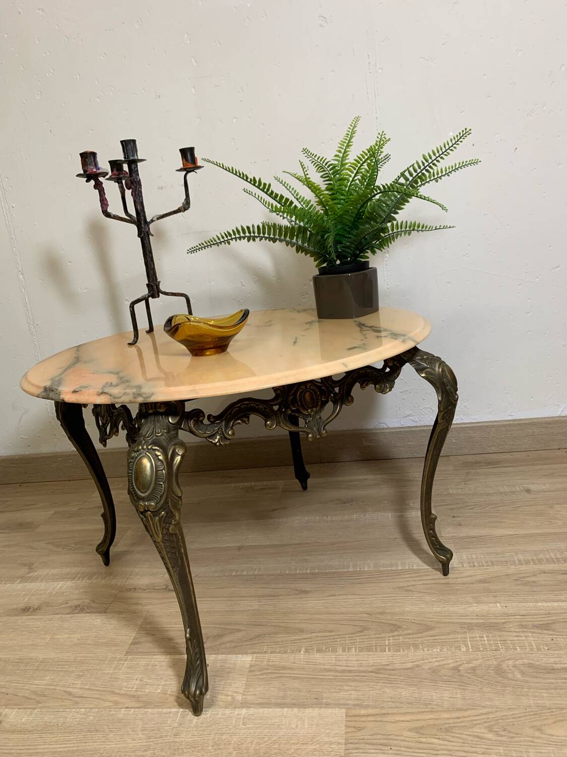 70's marble coffee table