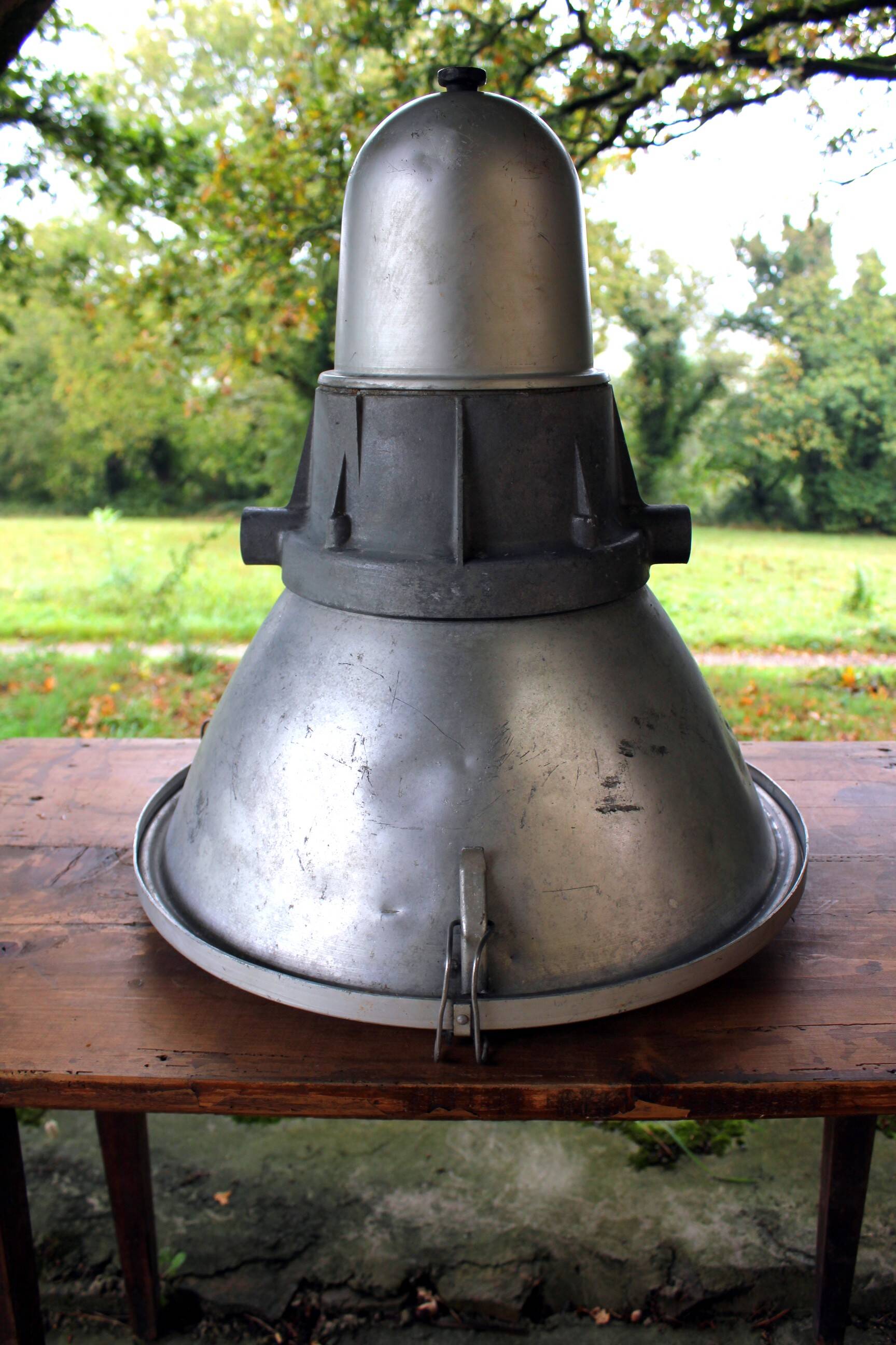 Large vintage industrial light fixture pendant light