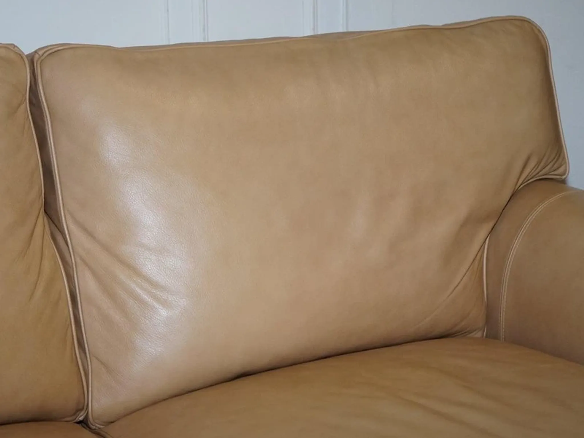 Brown Leather Two-Seater Sofa by Multi York England