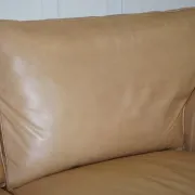 Brown Leather Two-Seater Sofa by Multi York England
