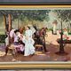 "In the park" Belgian oil painting signed.