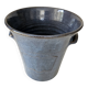 Blue glazed ceramic ice bucket for champagne and wine
