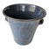 Blue glazed ceramic ice bucket for champagne and wine