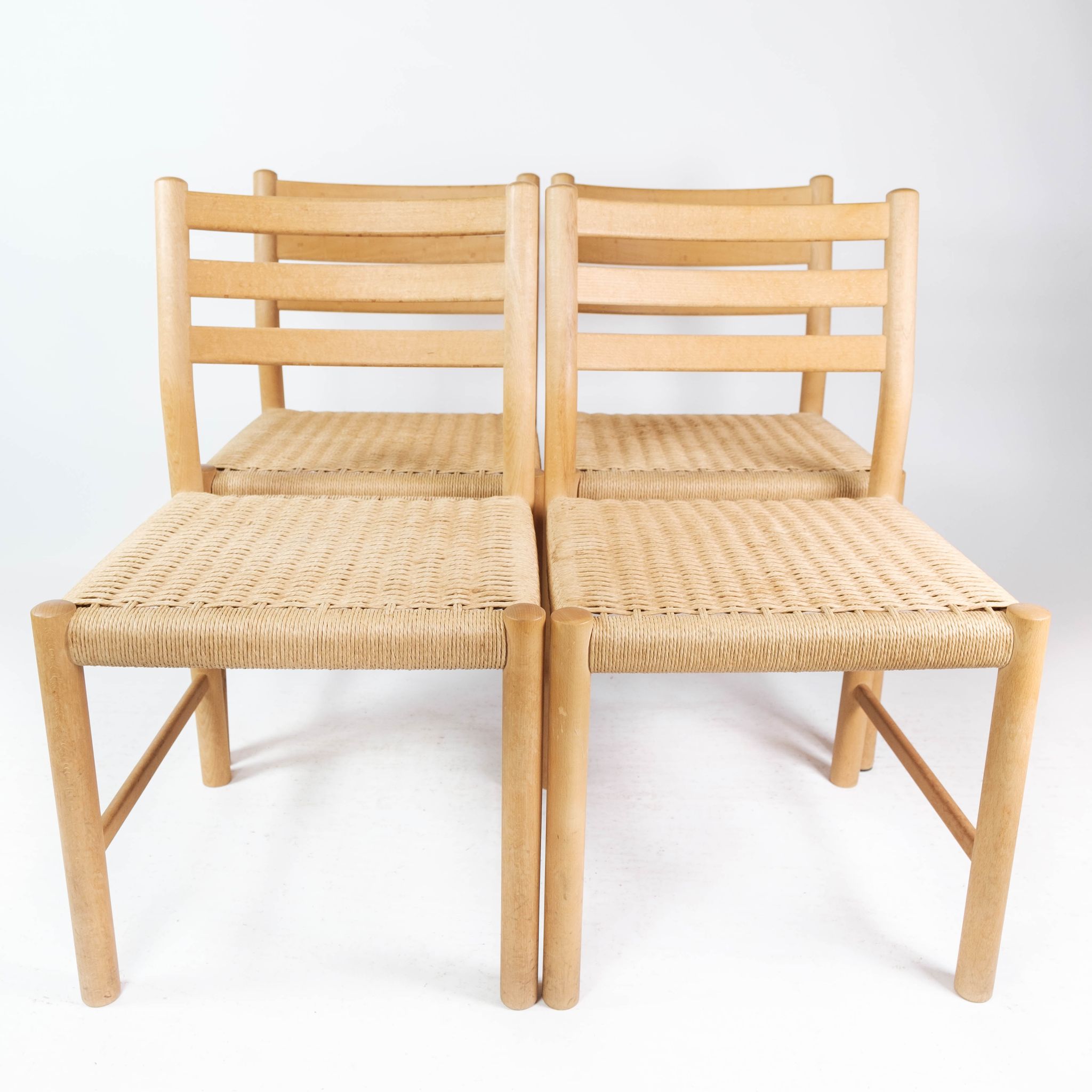 A set of four Kurt Østervig oak dining chairs for K.P. Møbler