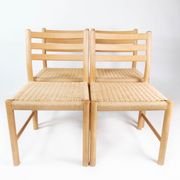 A set of four Kurt Østervig oak dining chairs for K.P. Møbler
