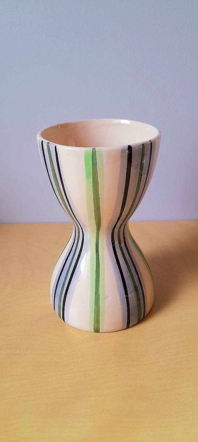 Vase diabolo en céramique émaillée, 1960.