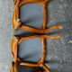Set of 6 chairs in Louis XV style - carved wood and caning