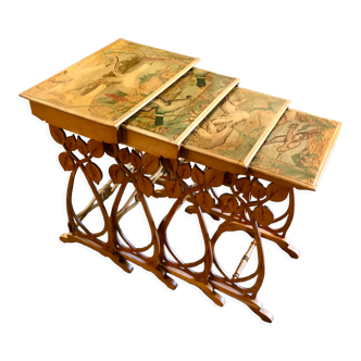 Nesting tables. Art Nouveau, late nineteenth / early twentieth century