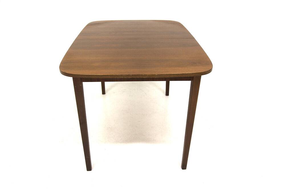 Scandinavian walnut dining table, Sweden, 1960s