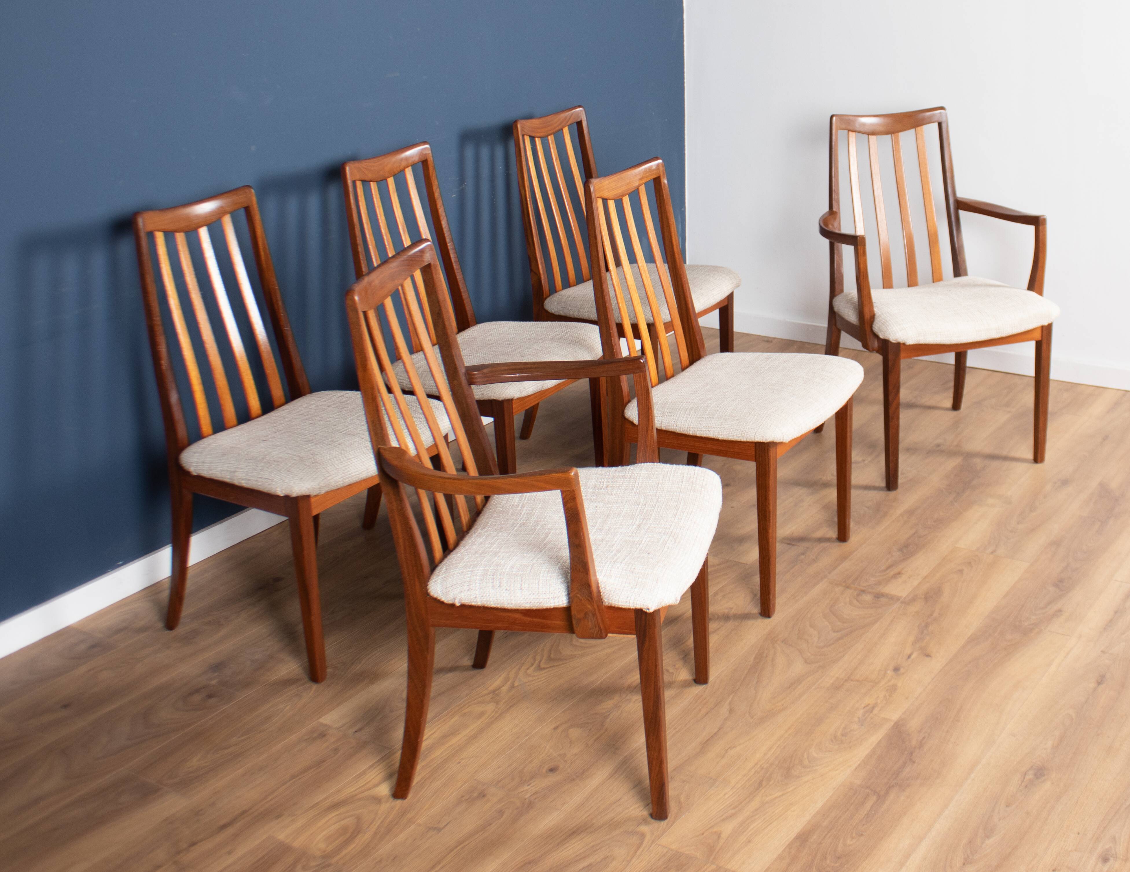 Retro teak 1960s mid century dining table & 6 chairs by G plan Victor Wilkins