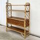 Rattan and bamboo bookcase by Louis Sognot