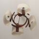 Teak hanging lamp and 4 shades in perpex 1950