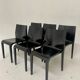 Lot de 6 chaises bois noir Alias La Legerra