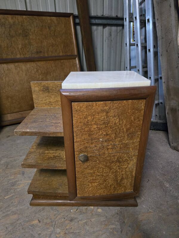 Chevet style art deco en loupe d'orme