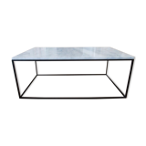 Square coffee table white carrara marble 100x100