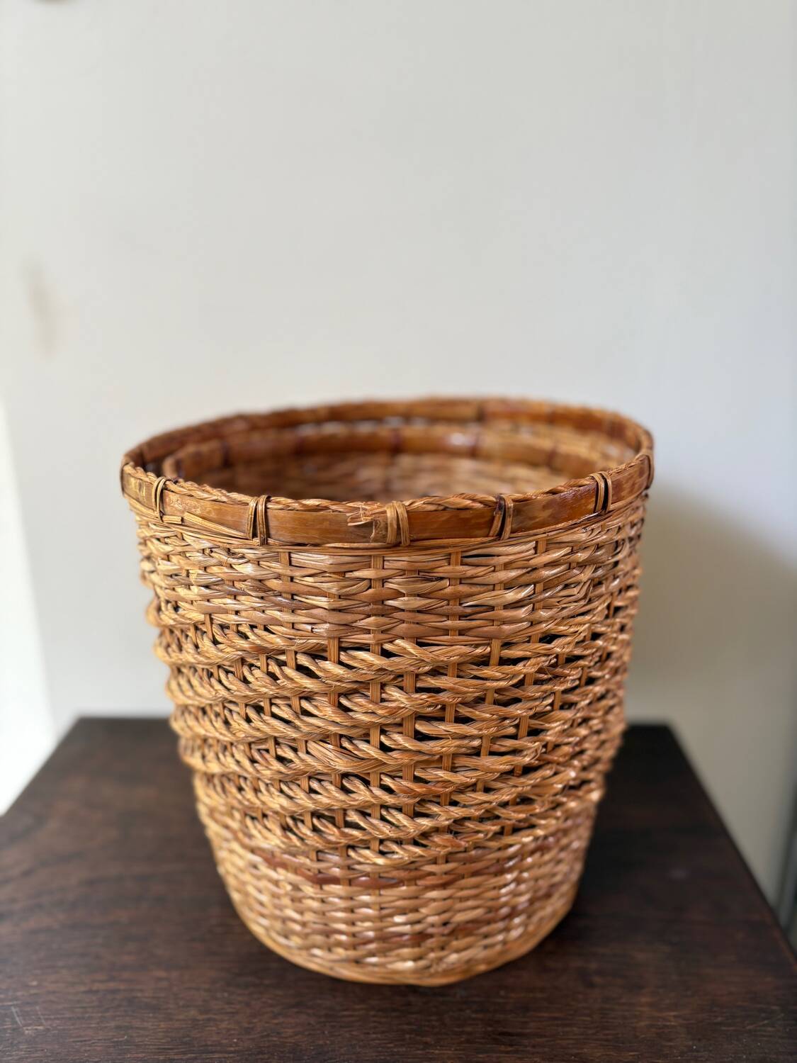 2 paniers en rotin vintage