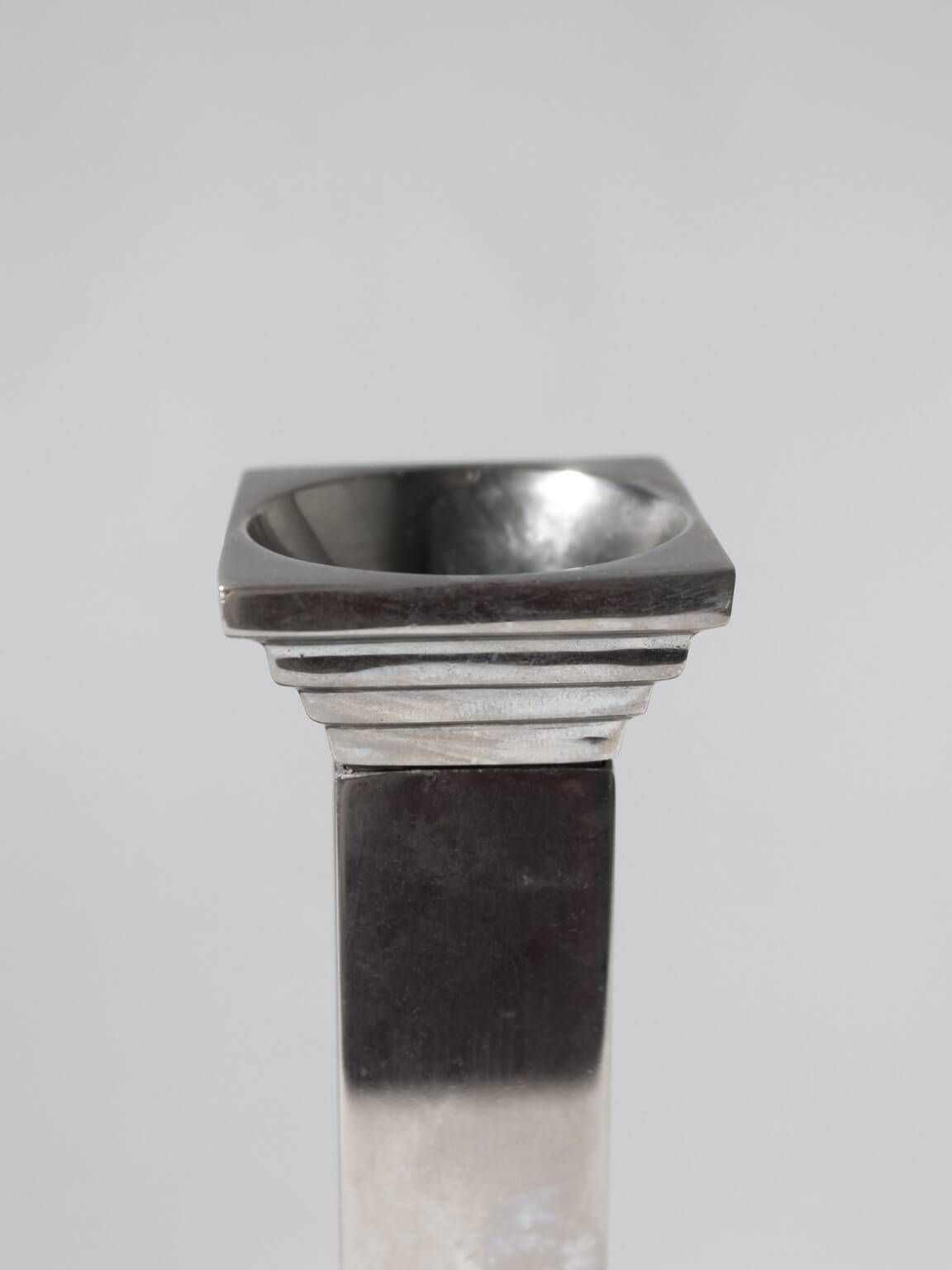 Pair Of Art Deco Silver Plated Candle Holders