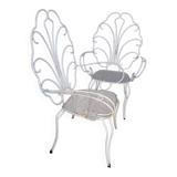 Pair of solid iron garden armchairs ep 1950