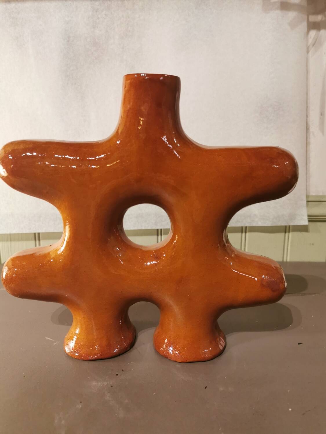 Moroccan ethnic ceramic vase