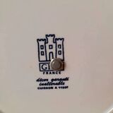 Serviteur à apéritifs, gâteaux en porcelaine de Gien Ibis