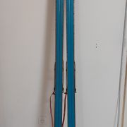 Old pair of vintage wooden skis Triga Club 185 cm