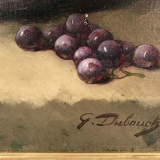 Oil on canvas, still life by Dubouchet