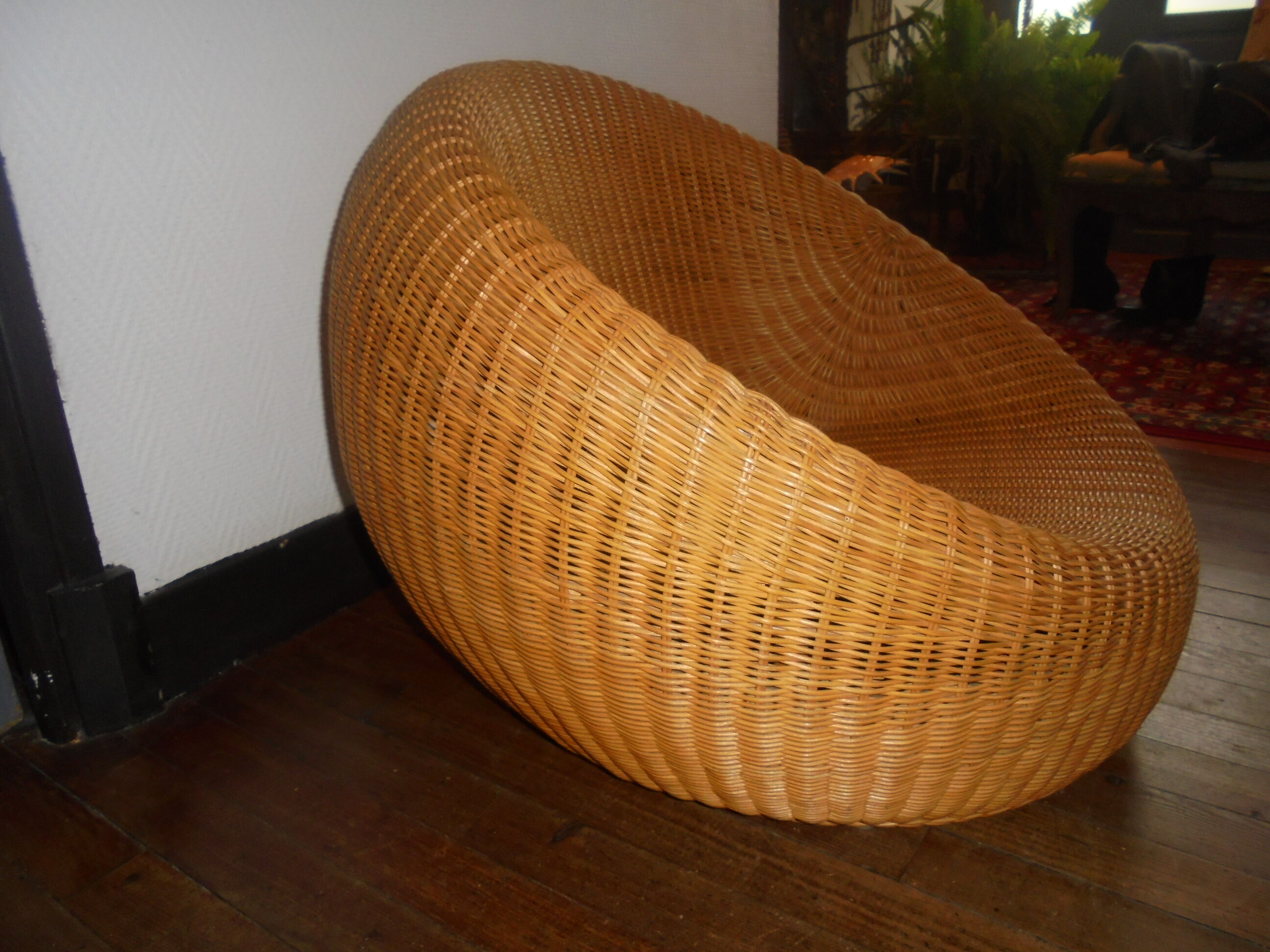 Rattan easy chair