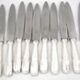 Boulenger Rambouillet, 12 silver-plated table knives, excellent condition.