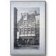 Gravure Vintage Dijon, la maison des Cariatides. 1881