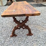 Garden bench in cast iron and wood