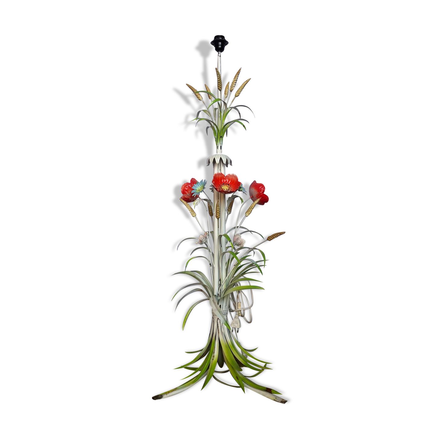 Floor lamp bouquet of summer flowers