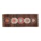 1970s Vintage Turkish Handmade Wool & Cotton Brown Runner Rug  148x426